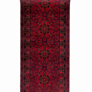 Fine Hand-knotted Afghan Khal Mohammadi Runner 80cm x 974cm