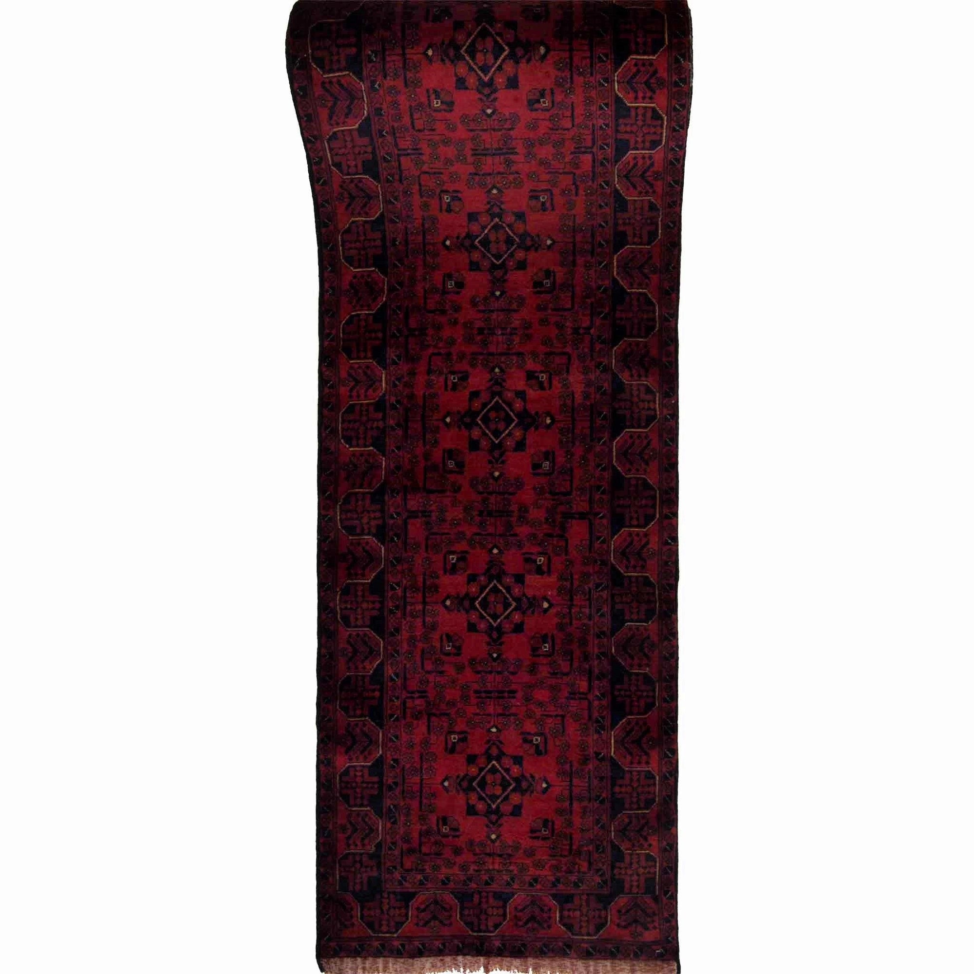 Hand-knotted 100% Wool Khal Mohammadi Runner 79cm x 962cm