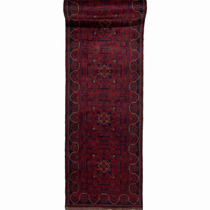 Fine Tribal 100% Wool Hand-knotted Khal Mohammadi Runner 77cm x 581cm