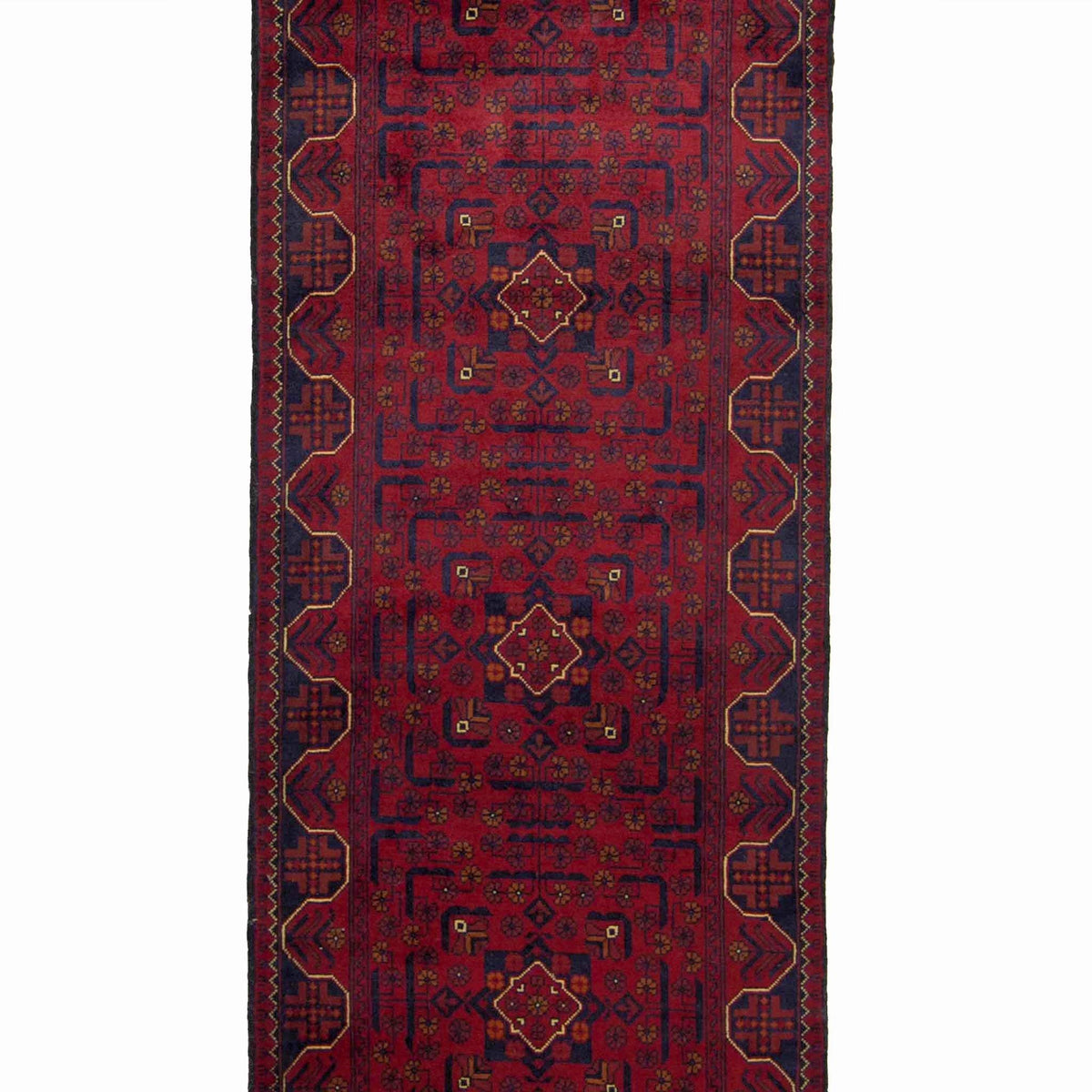 Fine Tribal 100% Wool Hand-knotted Khal Mohammadi Runner 77cm x 581cm