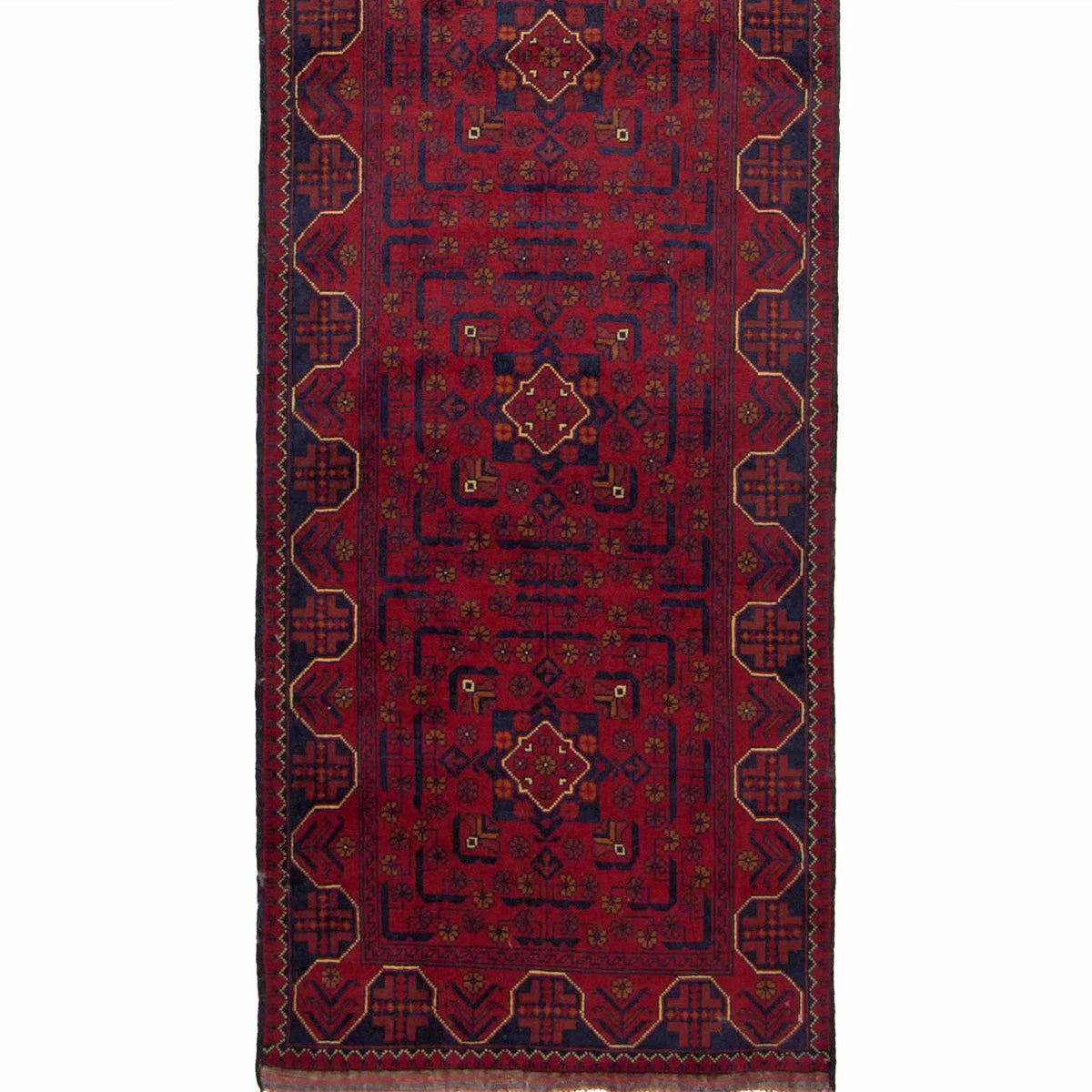 Fine Tribal 100% Wool Hand-knotted Khal Mohammadi Runner 77cm x 581cm