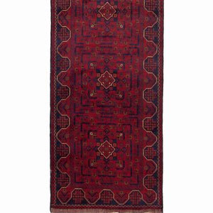 Fine Tribal 100% Wool Hand-knotted Khal Mohammadi Runner 77cm x 581cm