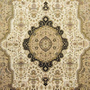 Fine Hand-knotted Wool & Silk Kerman Rug 281cm x 373cm