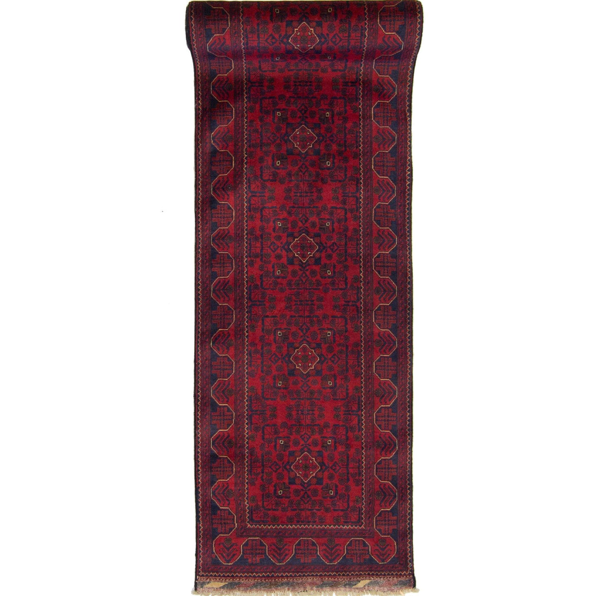 Hand-knotted Tribal 100% Wool Khal Mohammadi Runner 79cm x 589cm