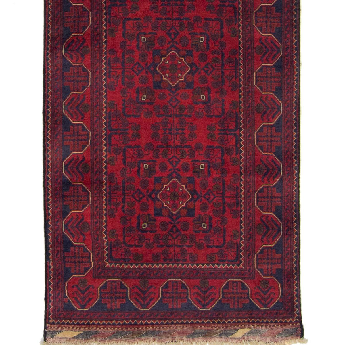 Hand-knotted Tribal 100% Wool Khal Mohammadi Runner 79cm x 589cm