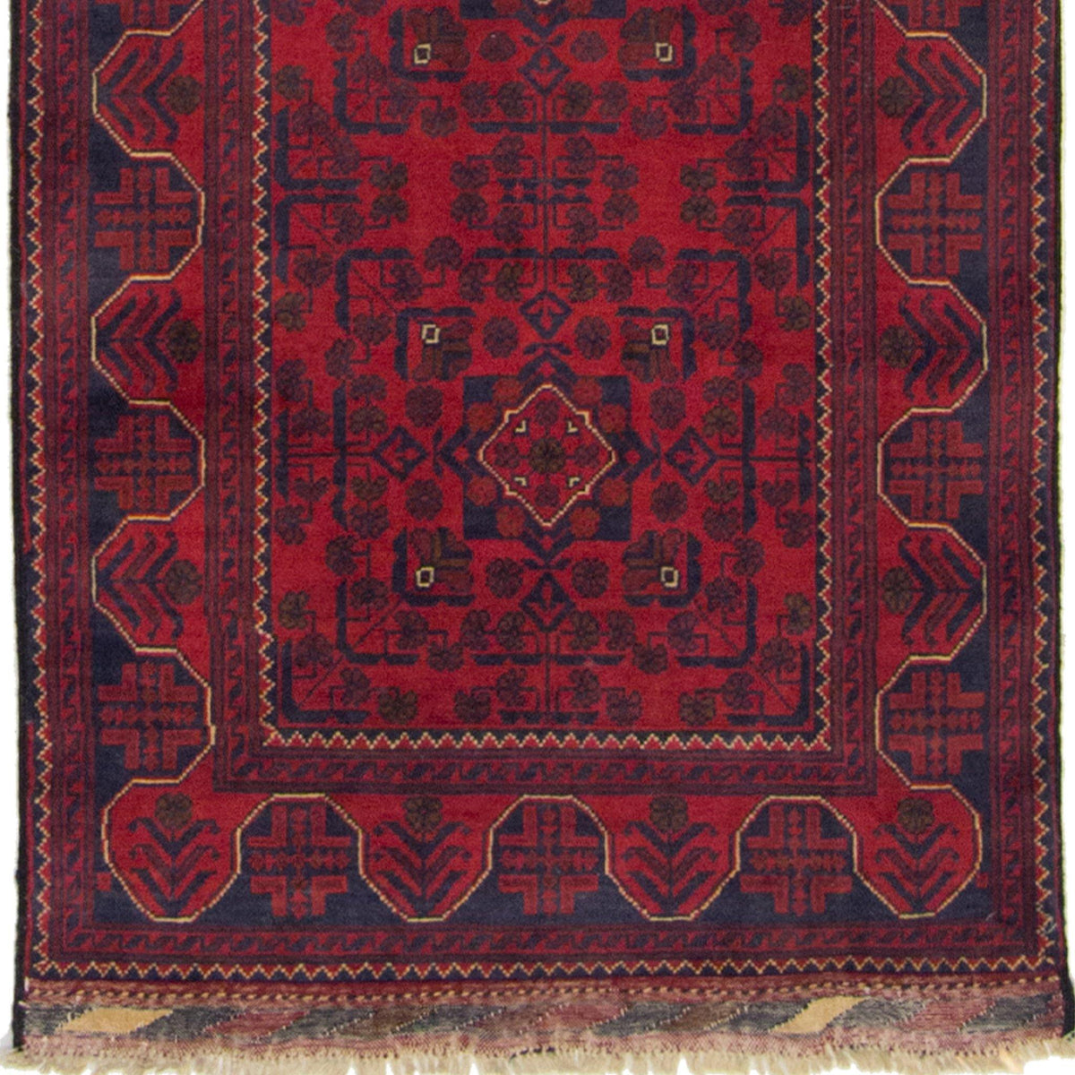 Hand-knotted Tribal 100% Wool Khal Mohammadi Runner 79cm x 589cm