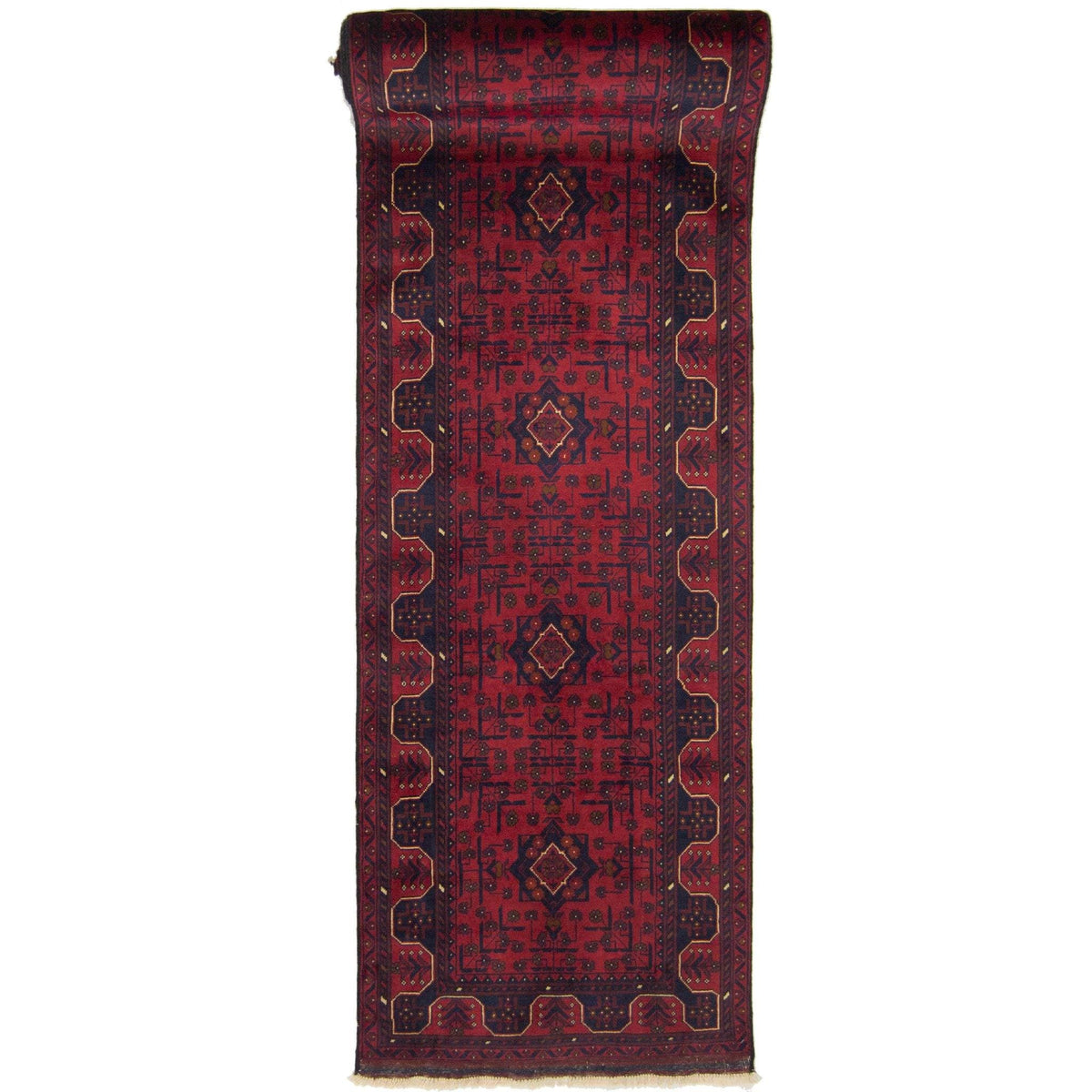 Fine Hand-knotted 100% Wool Khal Mohammadi Hallway Runner 80cm x 598cm