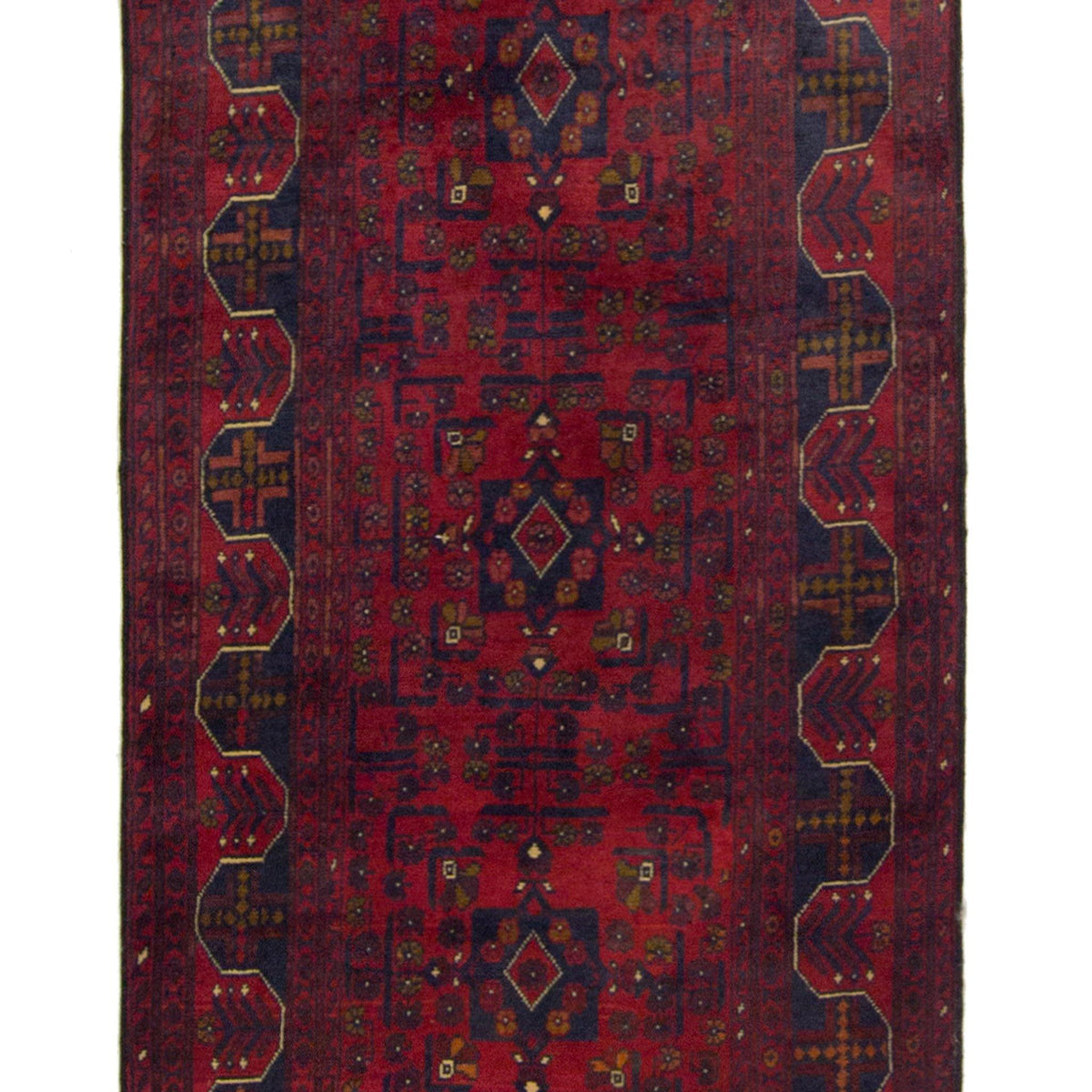 Hand-knotted Afghan 100% Wool Khal Mohammadi Runner 78 cm x 580 cm