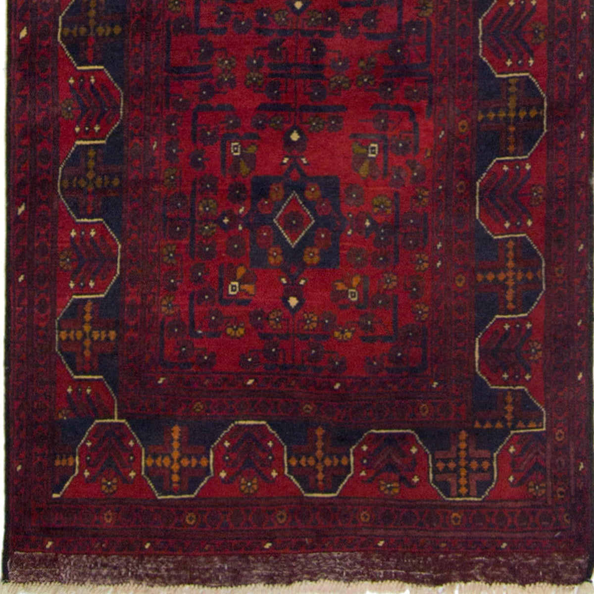 Hand-knotted Afghan 100% Wool Khal Mohammadi Runner 78 cm x 580 cm