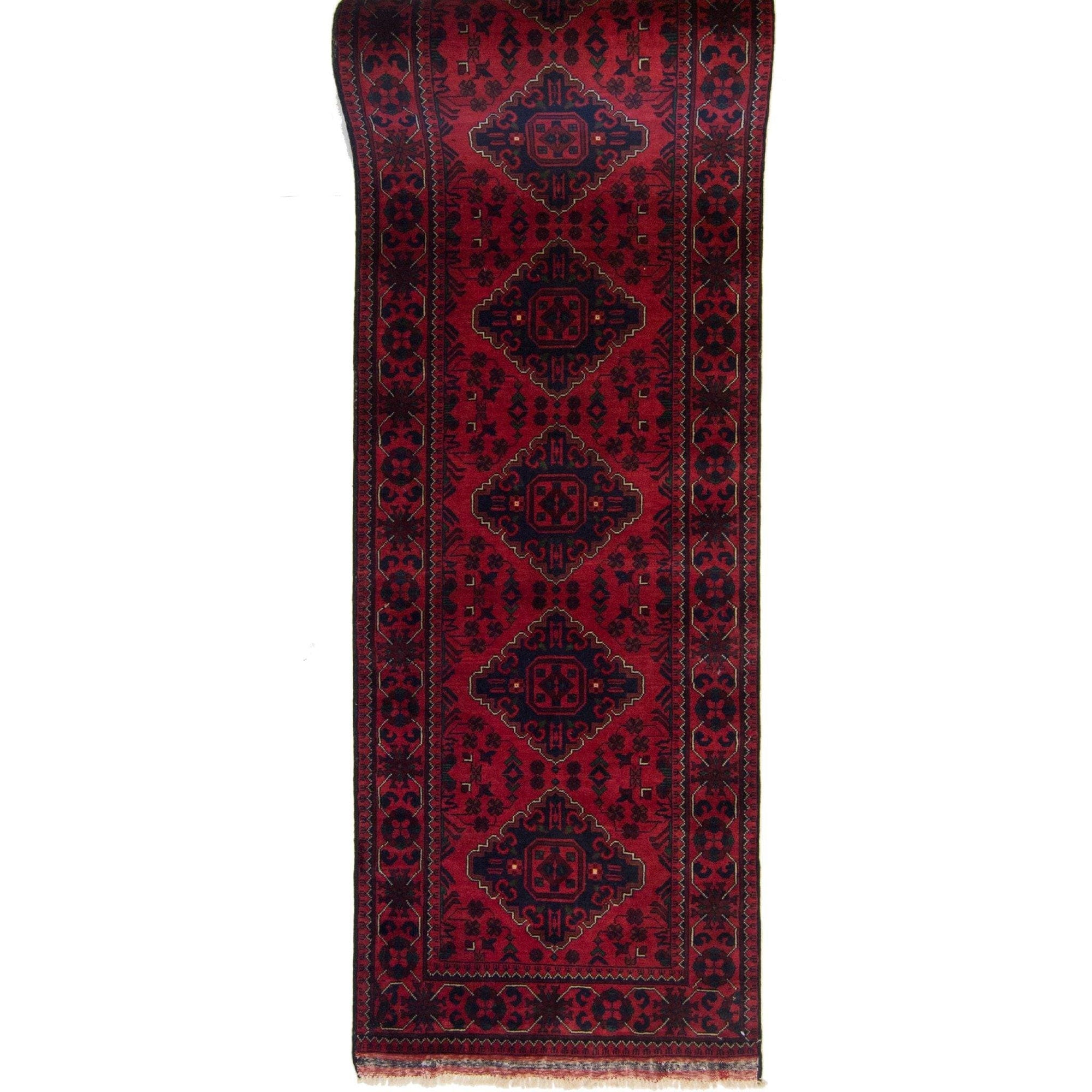 Hand-knotted Tribal 100% Wool Khal Mohammadi Runner 78cm x 780cm