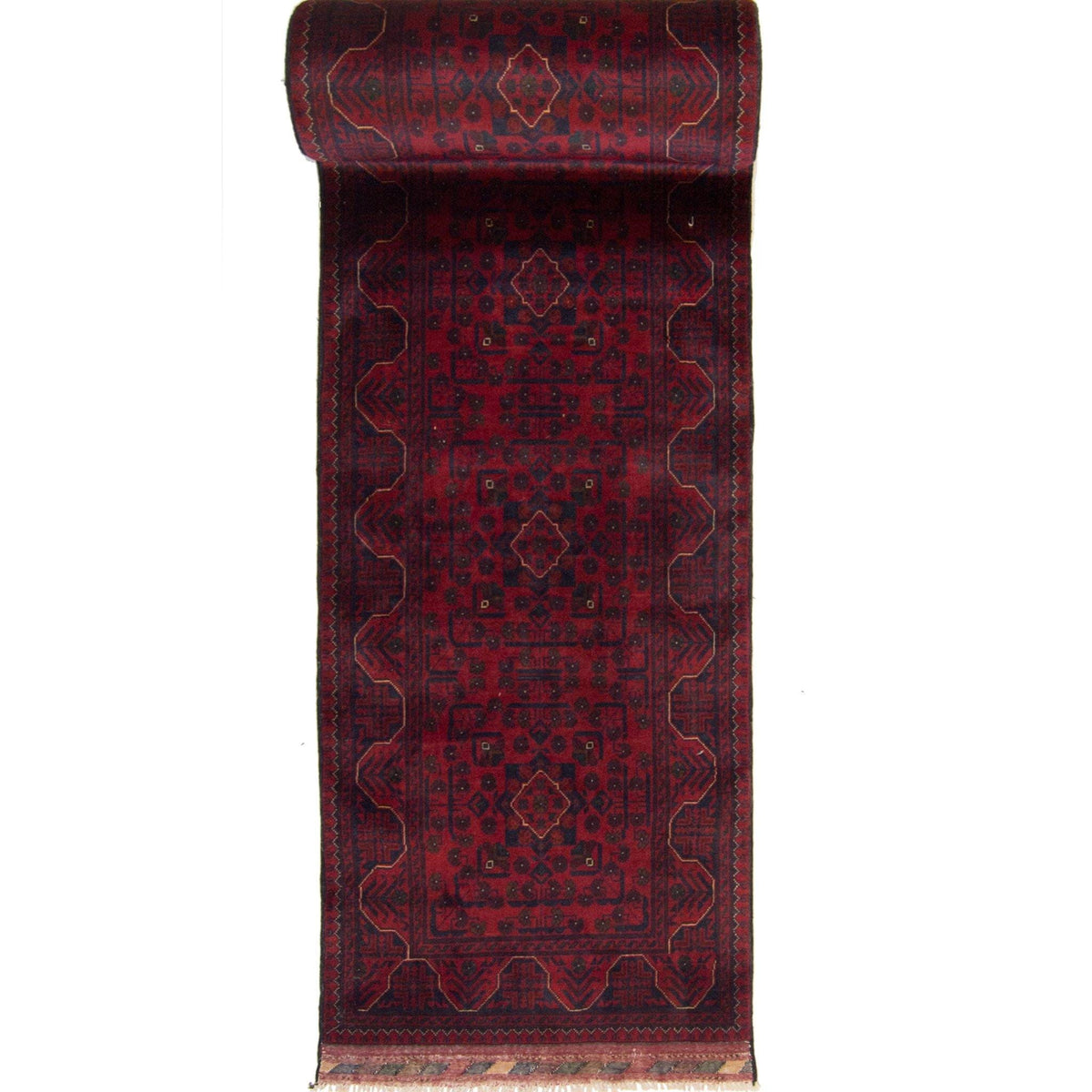 Hand-knotted 100% Wool Khal Mohammadi Runner 79cm x 968cm