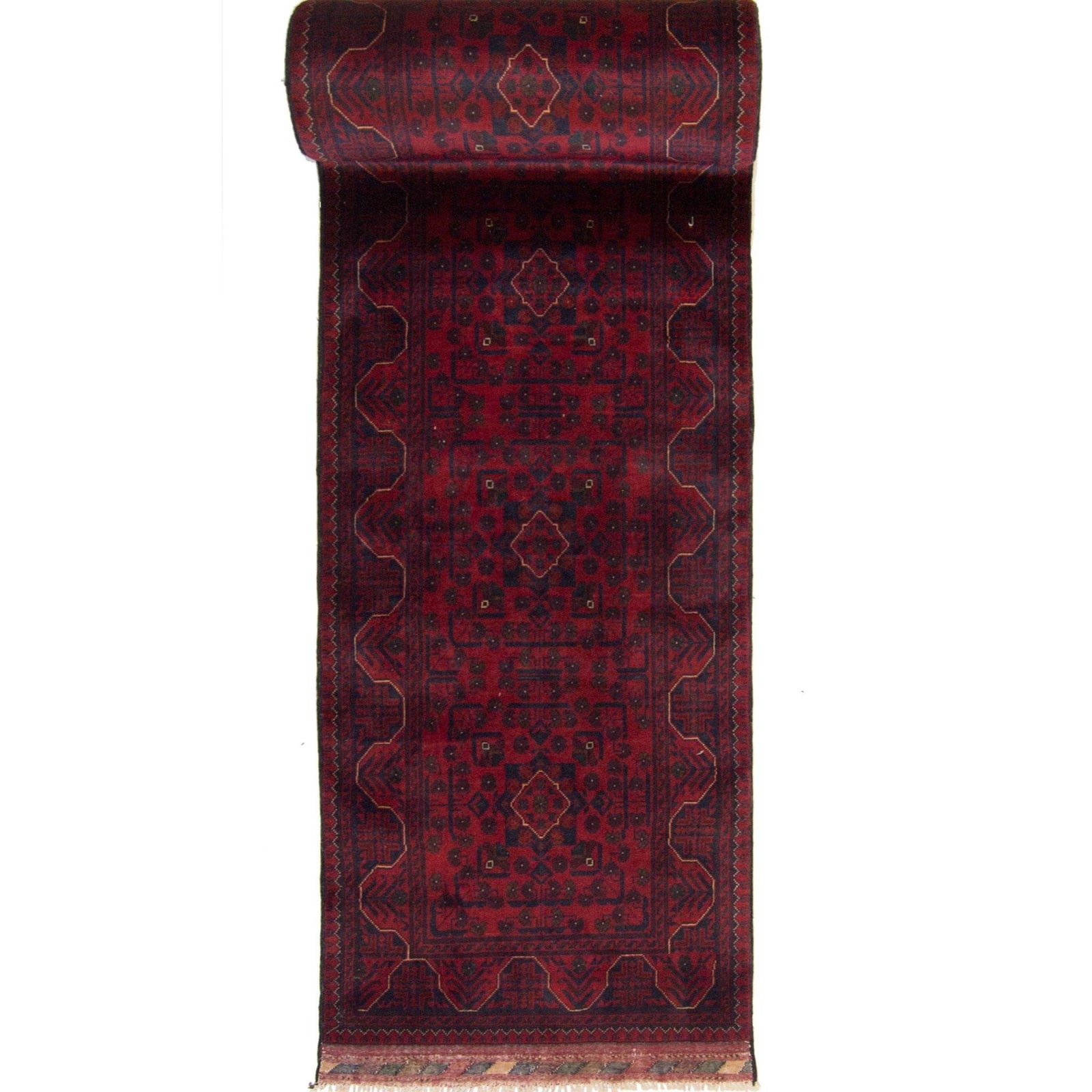Hand-knotted 100% Wool Khal Mohammadi Runner 79cm x 968cm