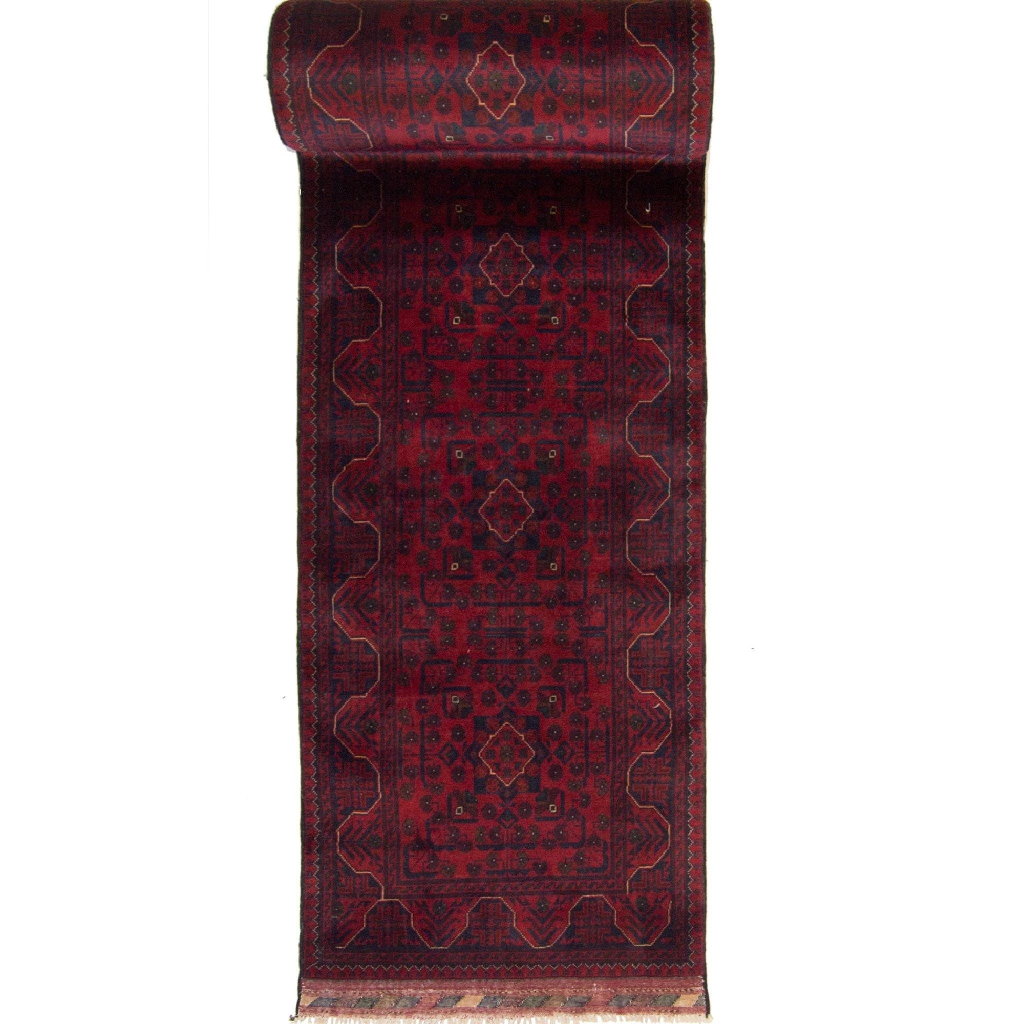 Hand-knotted 100% Wool Khal Mohammadi Runner 79cm x 968cm