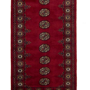 Hand-knotted 100% Wool Bokhara Runner 80cm x 537cm