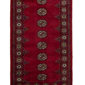 Hand-knotted 100% Wool Bokhara Runner 80cm x 537cm