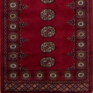 Hand-knotted 100% Wool Bokhara Runner 80cm x 537cm