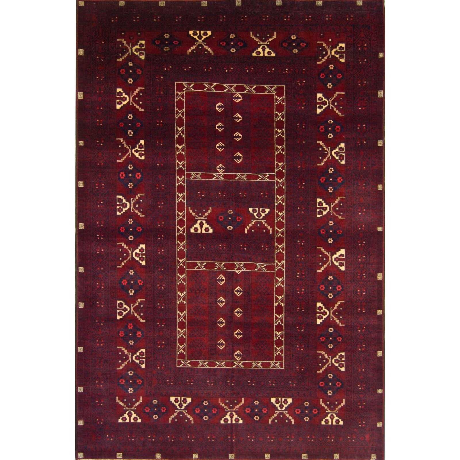 Super Fine Hand-knotted Afghan Hatchloo Rug 158cm x 244cm