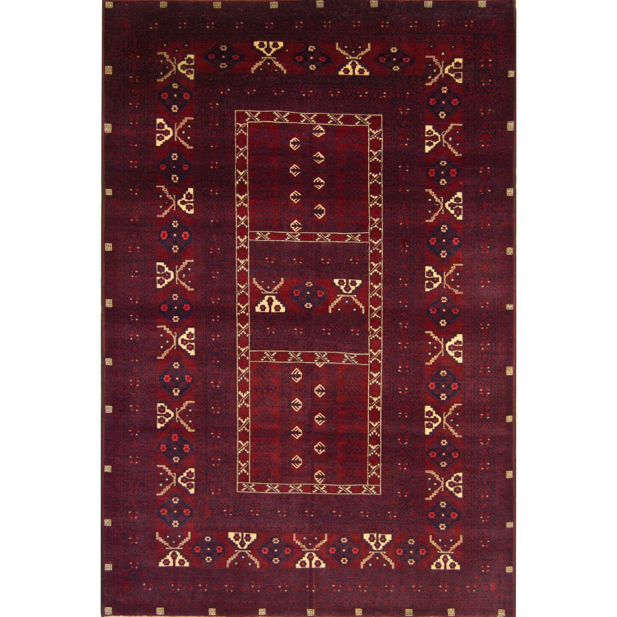 Super Fine Hand-knotted Afghan Hatchloo Rug 158cm x 244cm