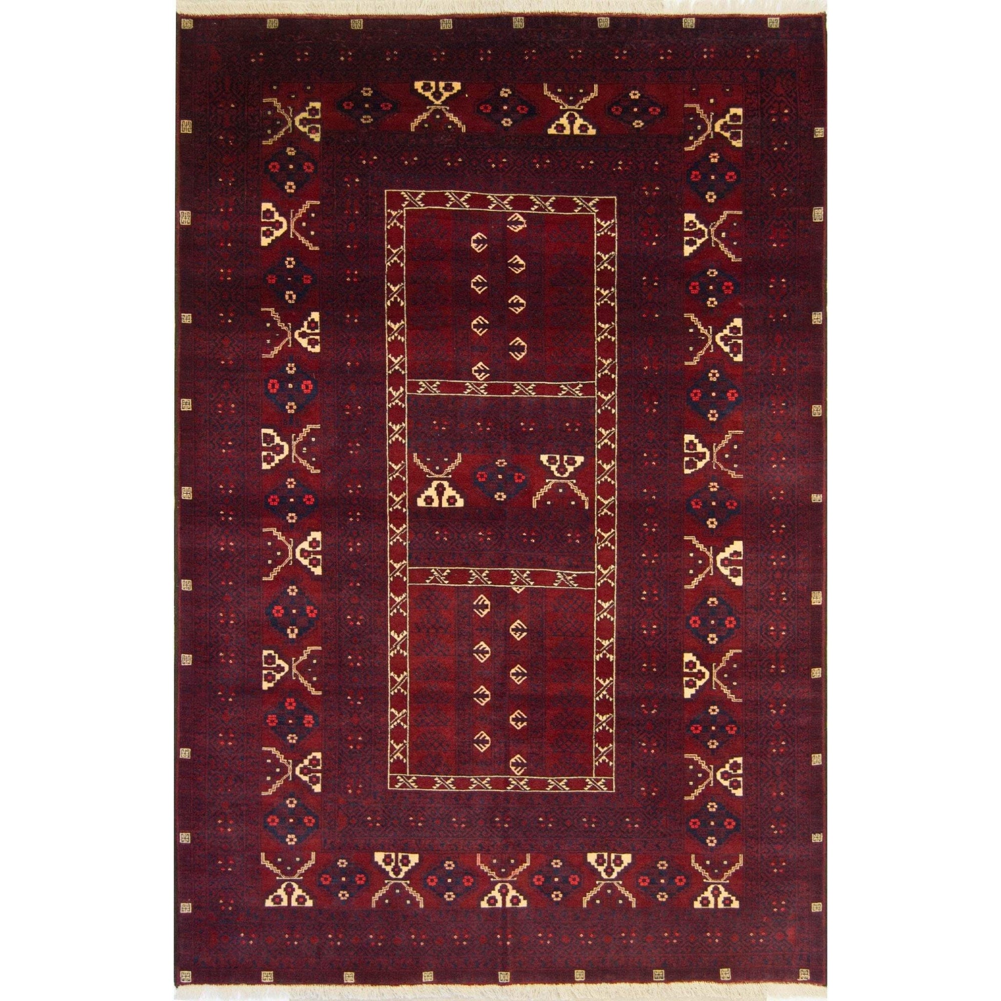 Super Fine Hand-knotted Afghan Hatchloo Rug 158cm x 244cm