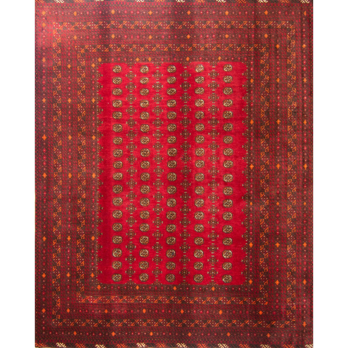 Vintage Hand-knotted 100% Wool Afghan Rug 204 CM X 257 CM