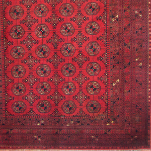 Vintage Hand-knotted 100% Wool Tribal Turkmen Rug 203cm x 289cm