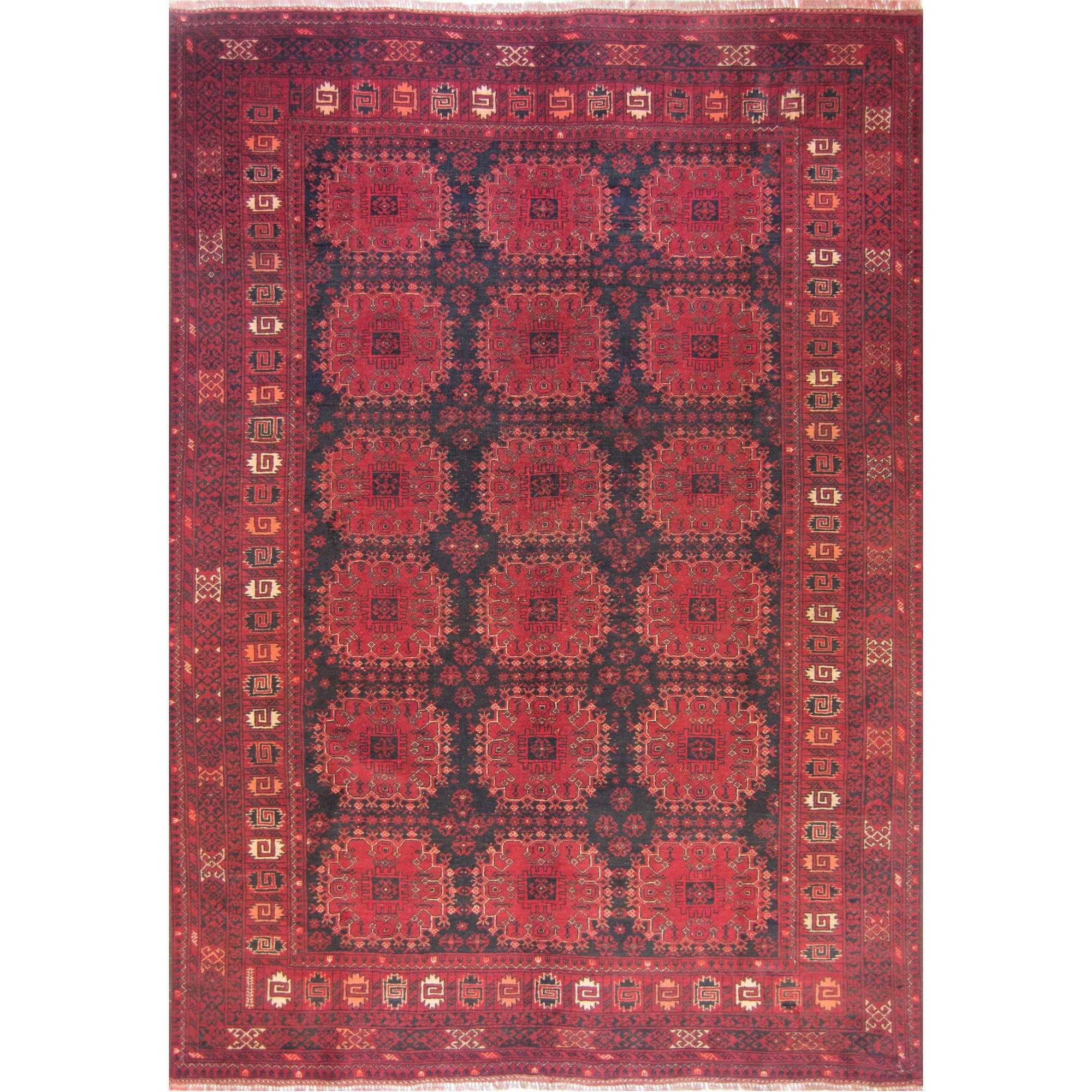 Vintage Hand-knotted 100% Wool Tribal Turkmen Rug 205 CM X 289 CM