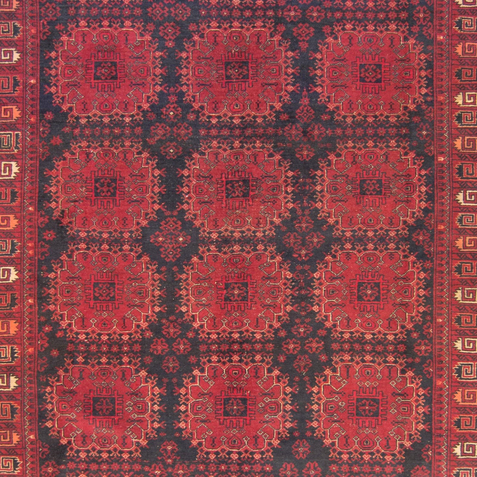 Vintage Hand-knotted 100% Wool Tribal Turkmen Rug 205 CM X 289 CM