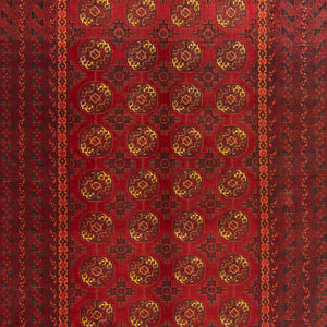 Vintage Hand-knotted 100% Wool Turkmen Rug 190cm x 253cm