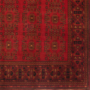Vintage Hand-knotted 100% Wool Afghan Rug 200 CM X 290 CM