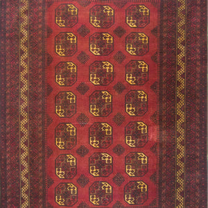 Vintage Hand-knotted 100% Wool Afghan Turkmen 200 CM X 286 CM
