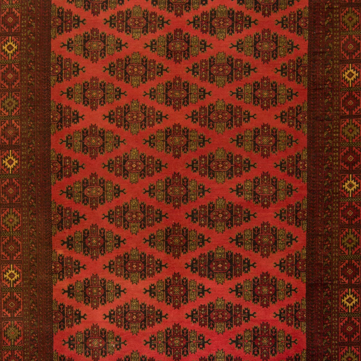 Vintage Hand-knotted 100% Wool Turkmen Rug 200cm x 262cm
