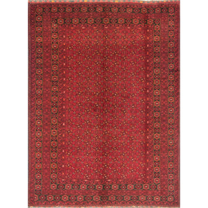 Vintage Hand-knotted 100% Wool Turkmen Rug 197cm x 280cm