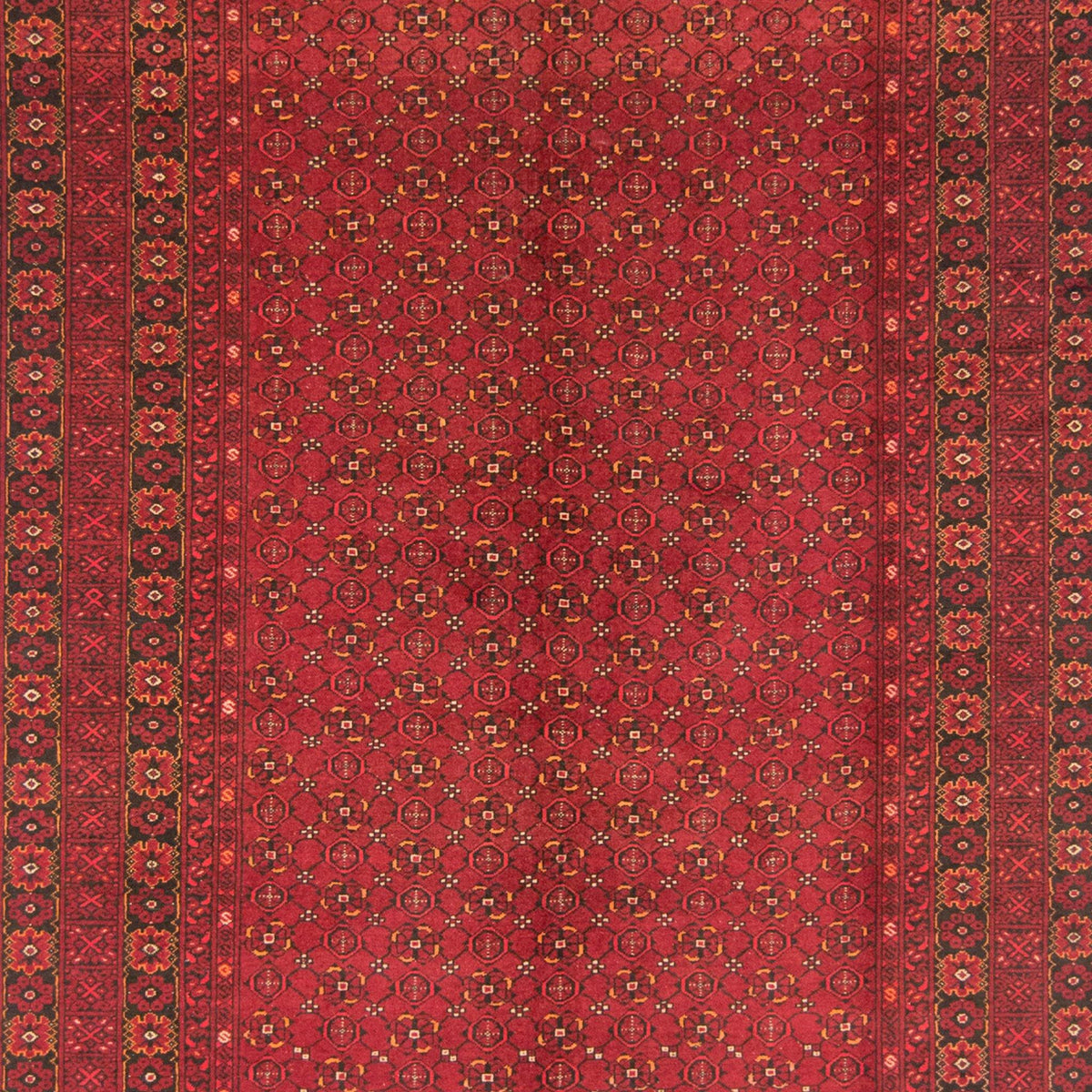 Vintage Hand-knotted 100% Wool Turkmen Rug 197cm x 280cm