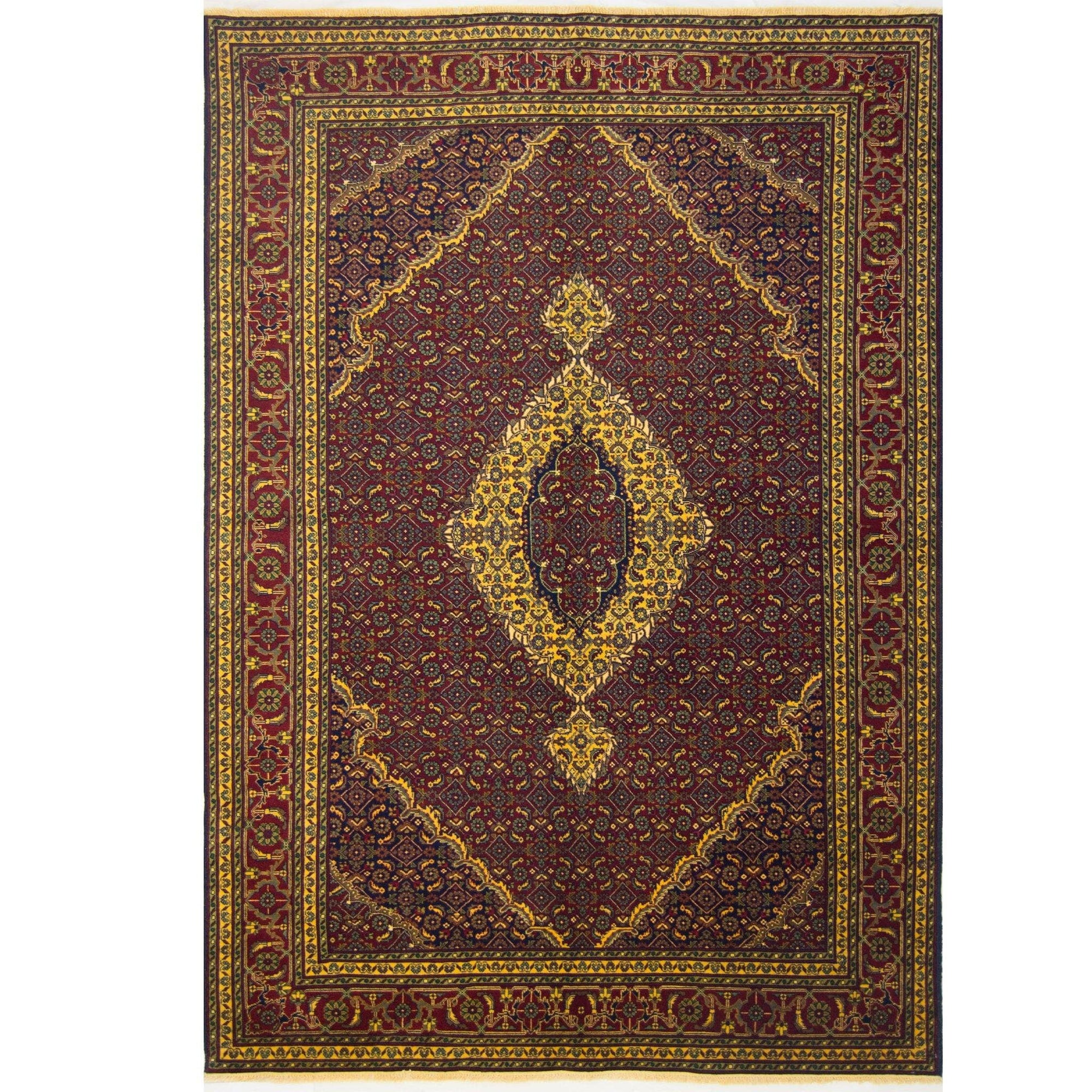 Fine Hand-knotted Wool Afghan Mahi Rug 199cm x 298cm