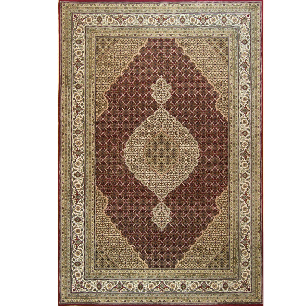 Super Fine Hand-knotted Wool and Silk Tabriz - Mahi Rug 203 cm x 300 cm