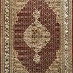 Super Fine Hand-knotted Wool and Silk Tabriz - Mahi Rug 203 cm x 300 cm