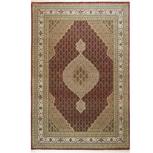 Super Fine Hand-knotted Wool and Silk Tabriz - Mahi Rug 203 cm x 300 cm