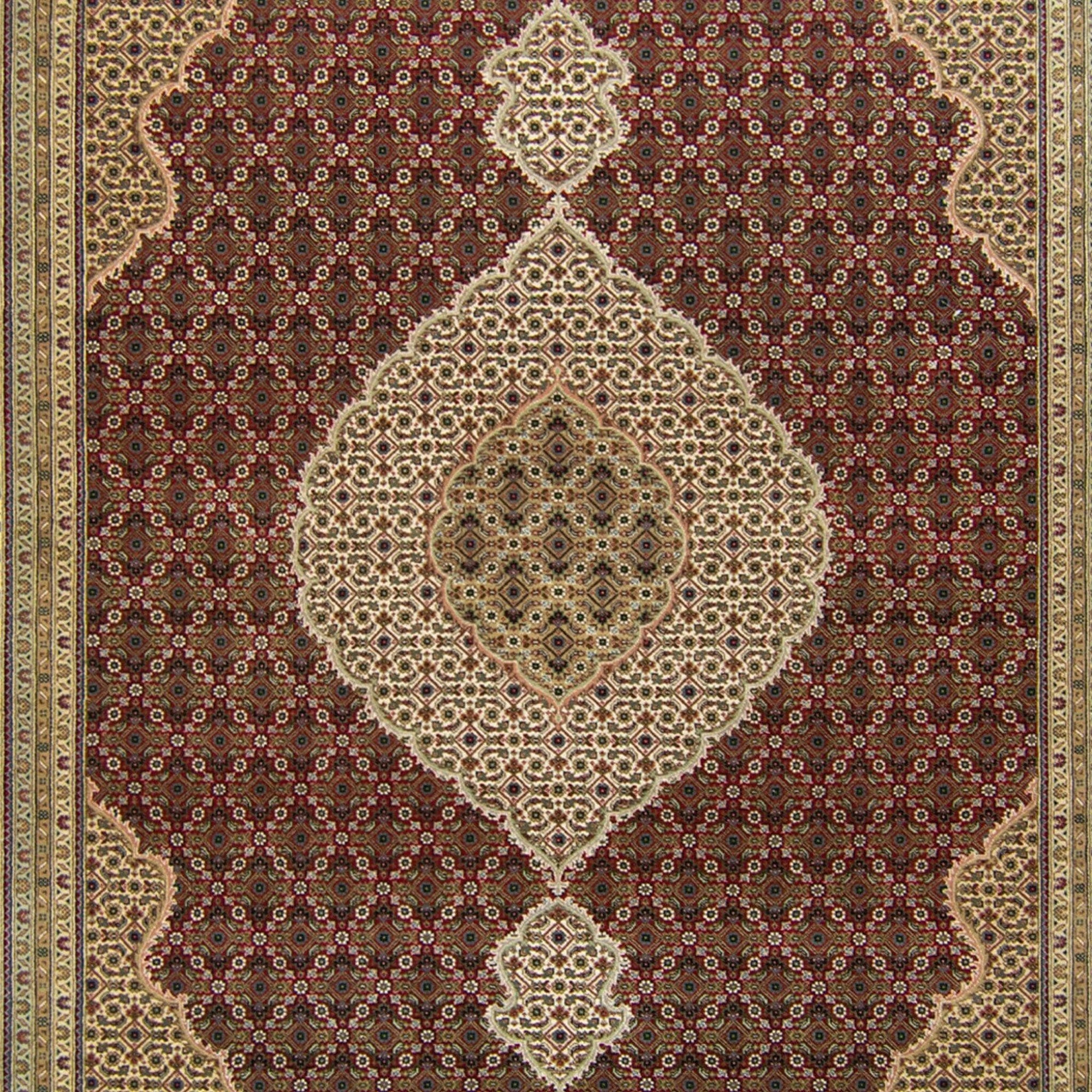 Super Fine Hand-knotted Wool and Silk Tabriz - Mahi Rug 203 cm x 300 cm