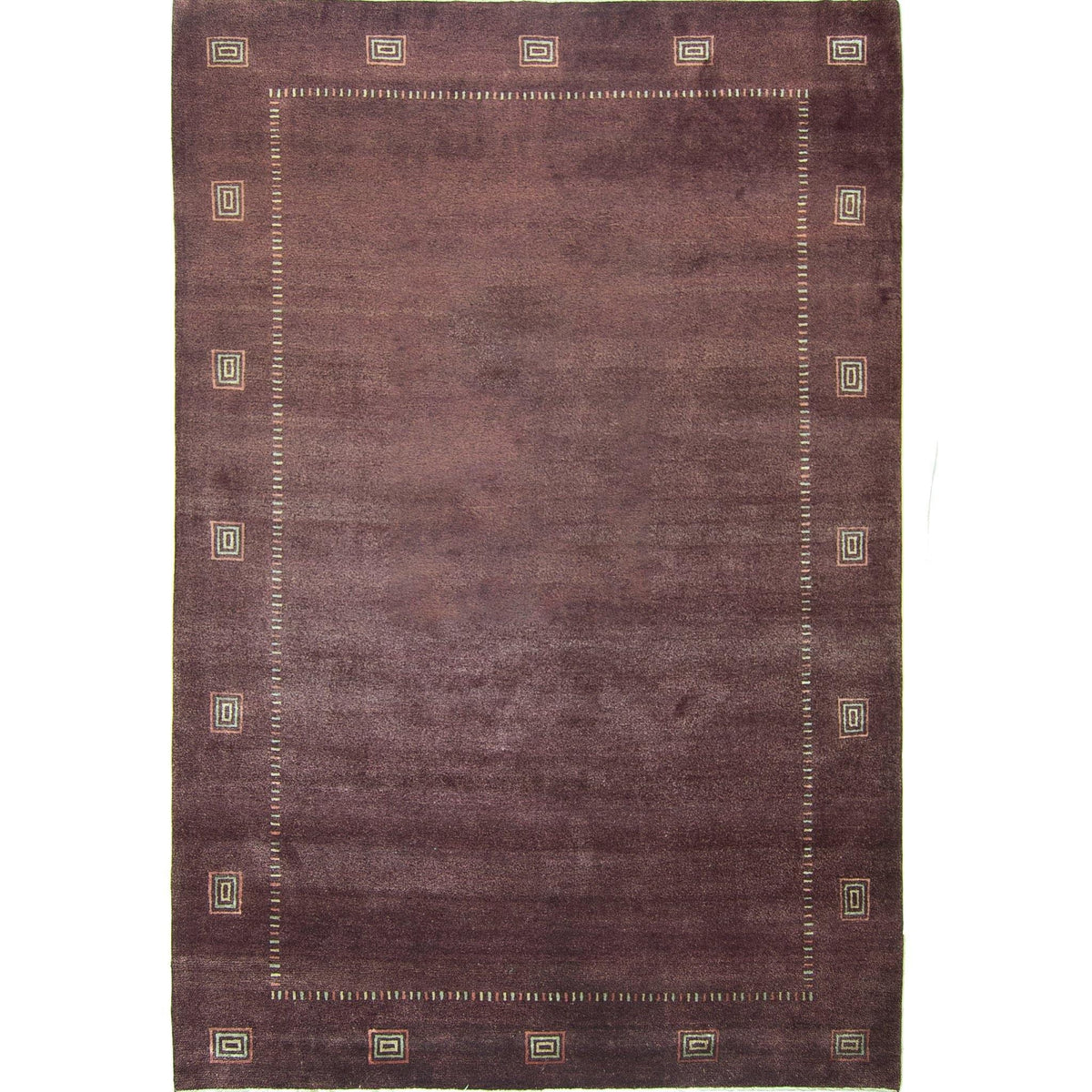 Fine Hand-knotted Wool &amp; Silk Loribaft - Gabbeh Rug 204cm x 305cm