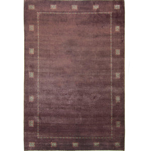 Fine Hand-knotted Wool & Silk Loribaft - Gabbeh Rug 204cm x 305cm