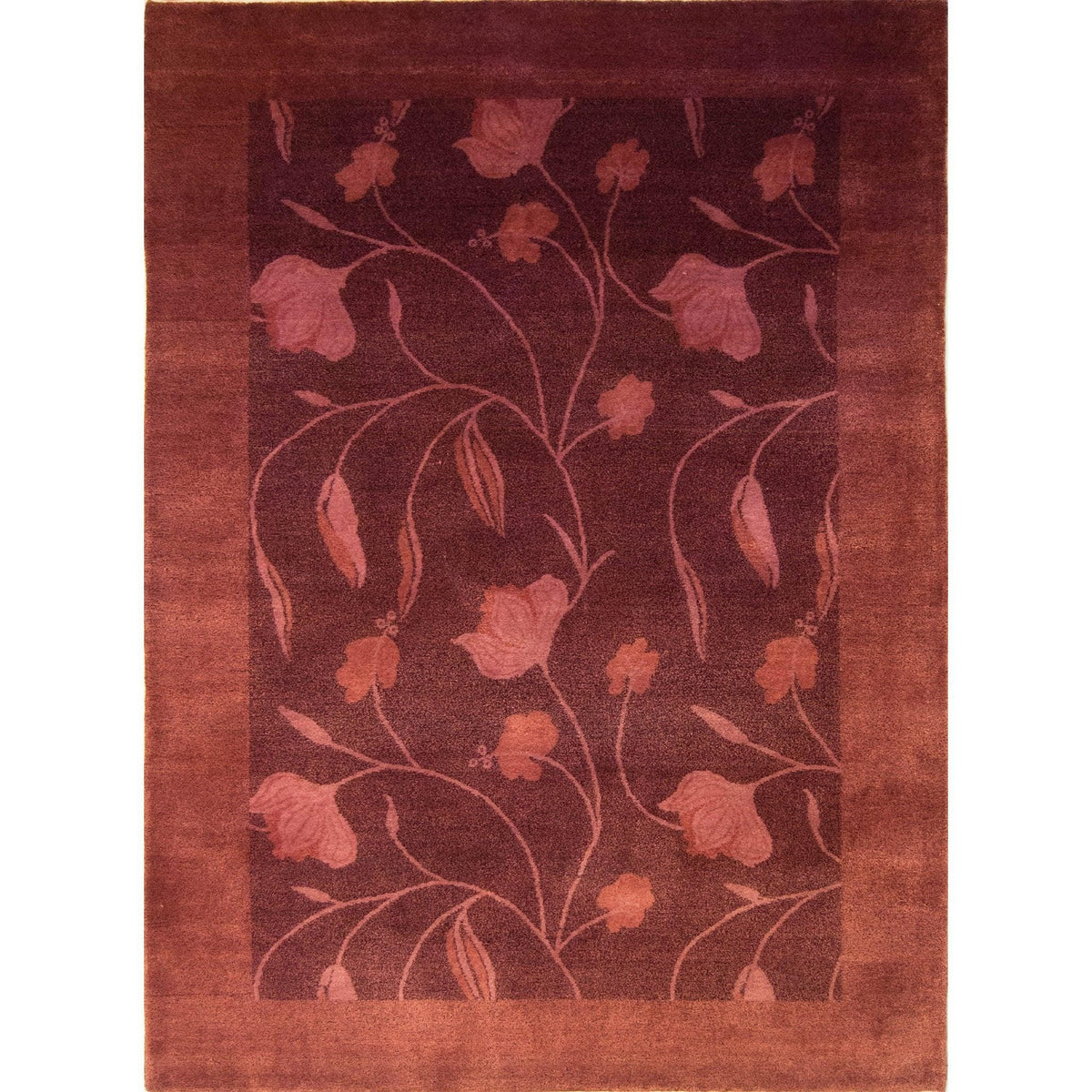 Fine Hand-knotted Wool &amp; Silk Loribaft - Gabbeh Rug 146cm x 200cm