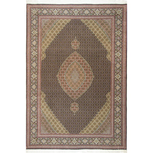 Super Fine Hand-knotted Persian Wool and Silk Tabriz - Mahi Rug 205 cm x 296 cm