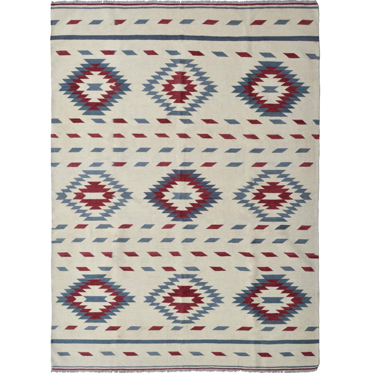 Modern Hand-woven 100% Wool Afghan Chobi Kilim Rug 1.81cm x 241cm