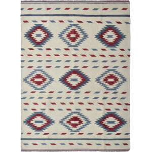 Modern Hand-woven 100% Wool Afghan Chobi Kilim Rug 1.81cm x 241cm