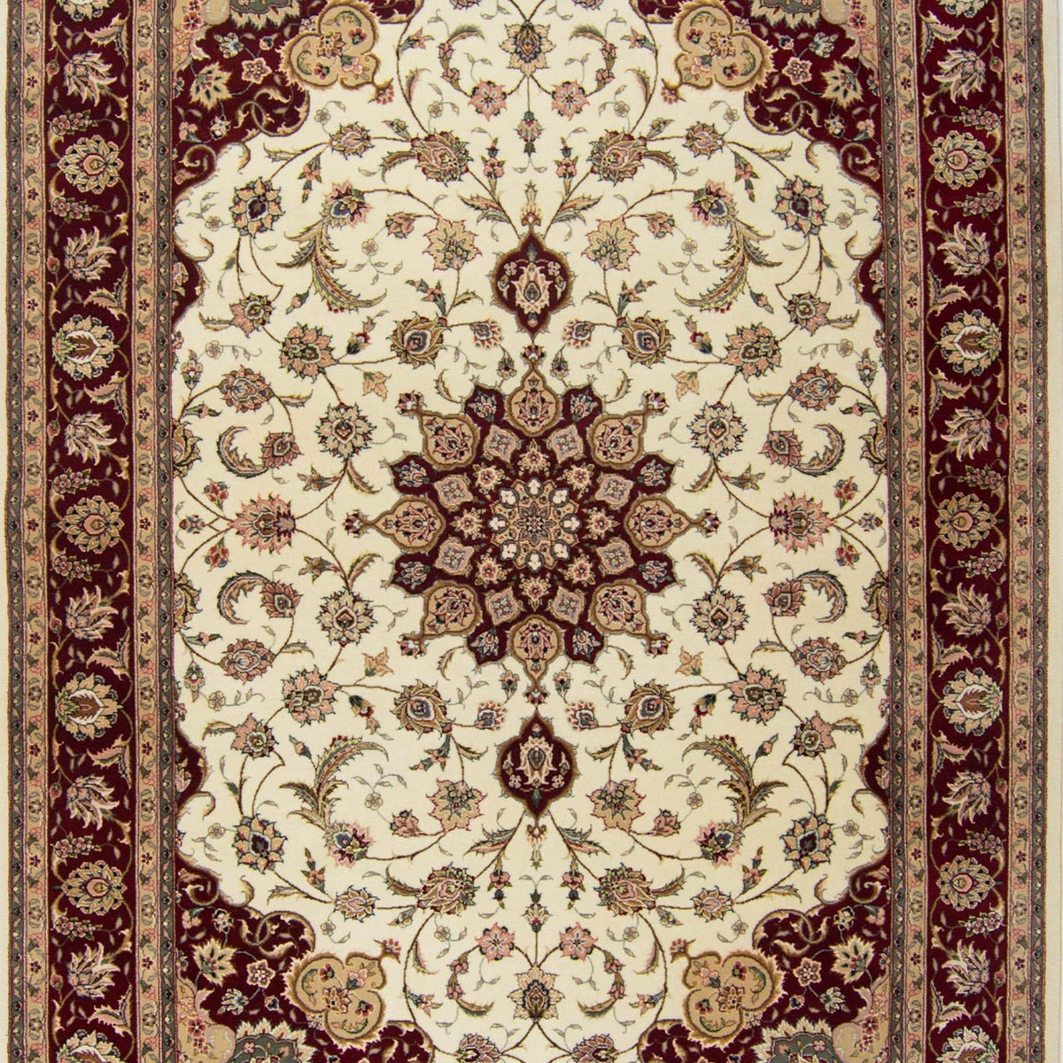 Super Fine Hand-knotted Wool and Silk Tabriz Rug 183 cm x 275 cm