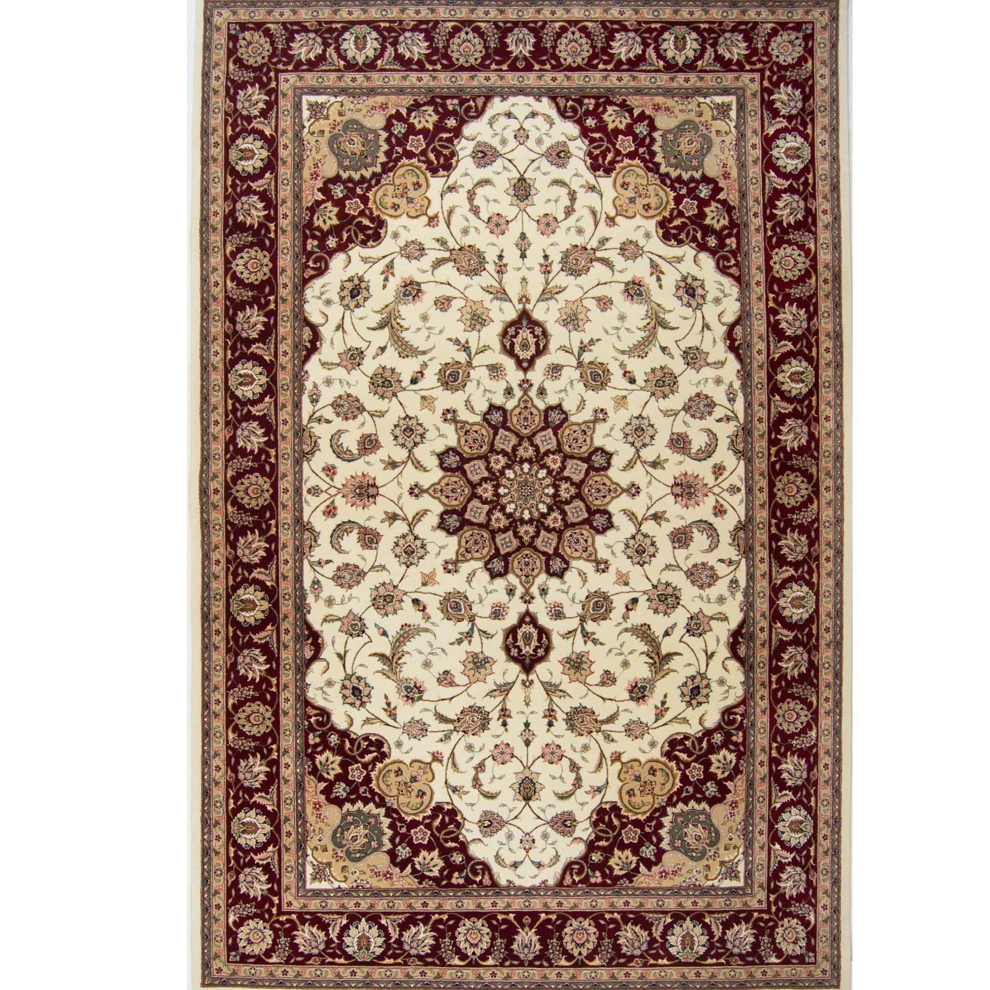 Super Fine Hand-knotted Wool and Silk Tabriz Rug 183 cm x 275 cm