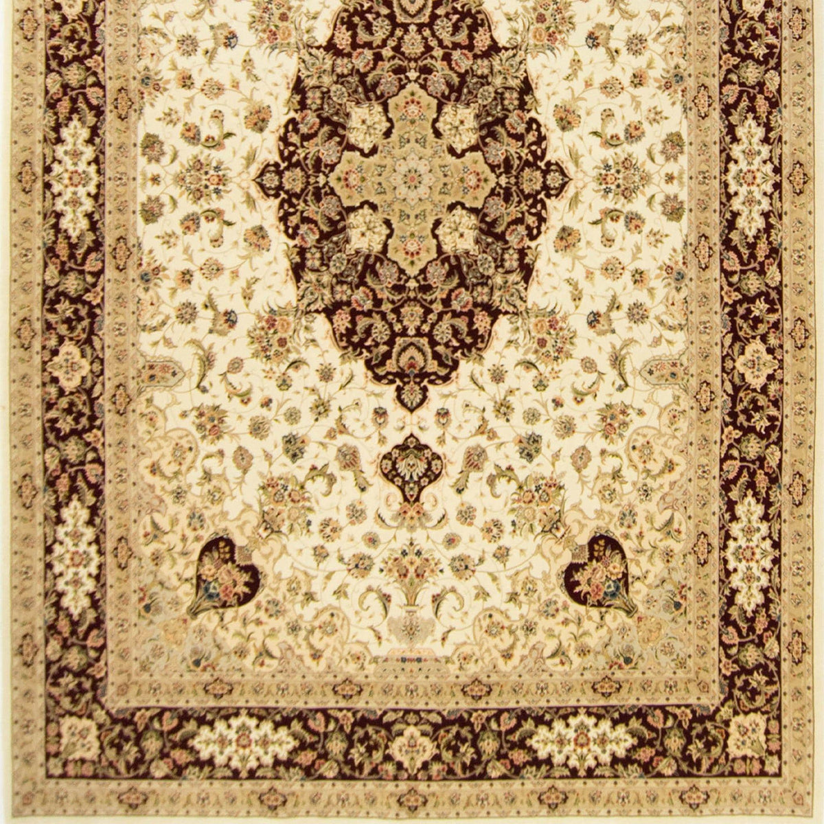 Super Fine Hand-knotted Wool and Silk Tabriz Rug 250cm x 350cm