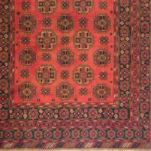 Vintage Hand-knotted 100% Wool Turkmen Rug 207cm x 260cm