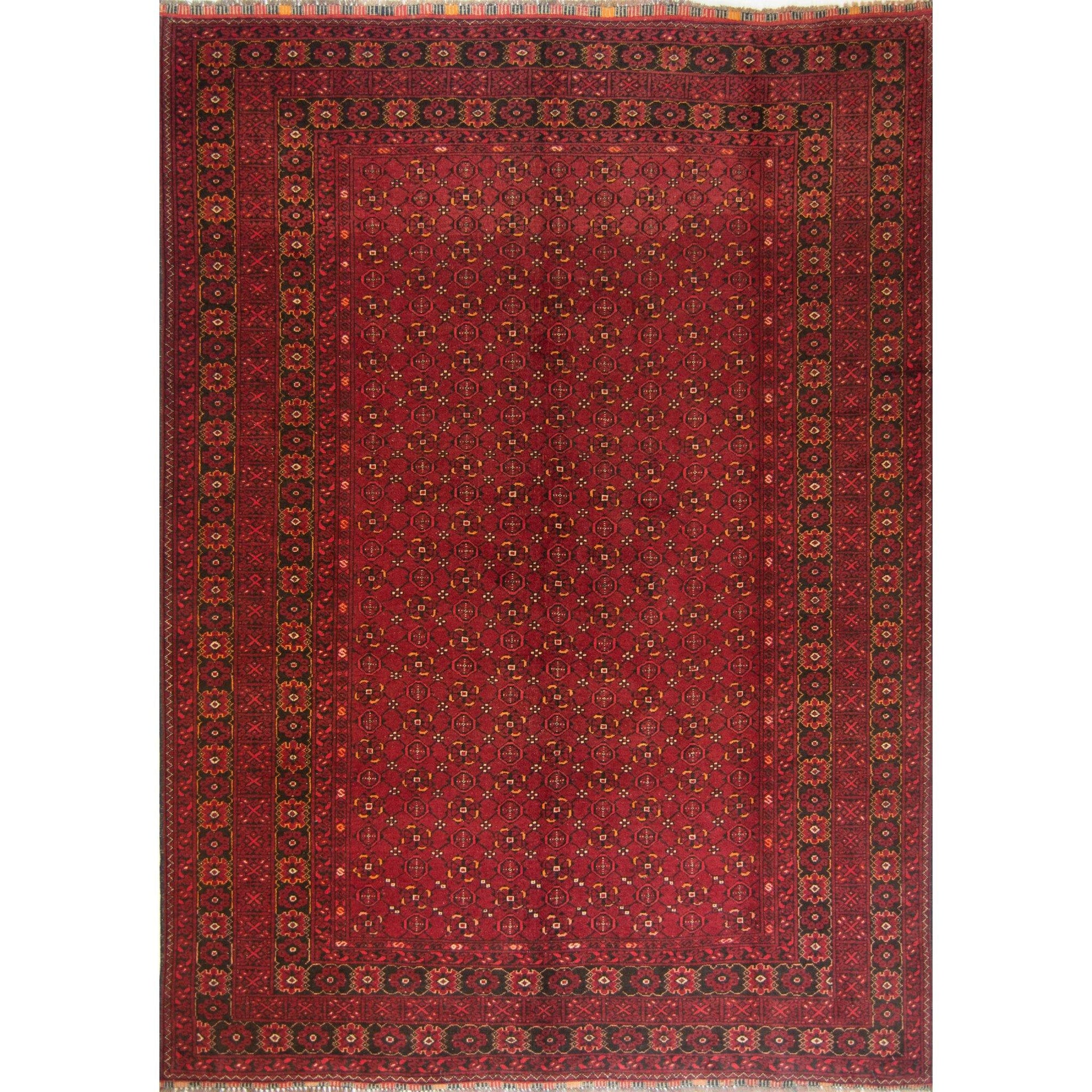 Vintage Hand-knotted 100% Wool Turkmen Rug 188 CM X 290 CM
