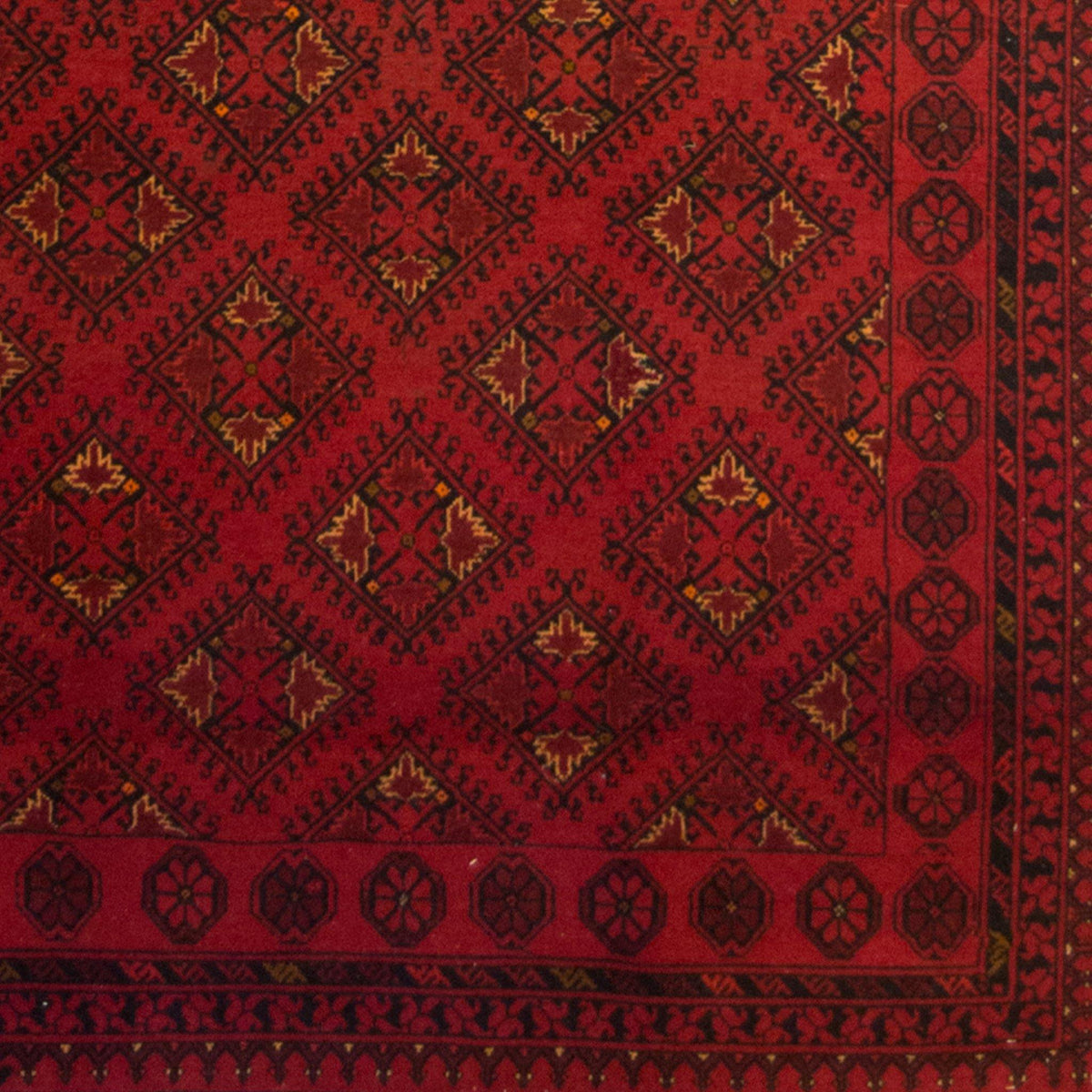 Fine Hand-knotted Wool Afghan Turkmen Rug 144cm x 241cm